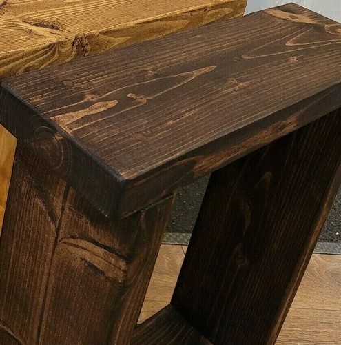 Rustic wooden end coffee - rustic, with