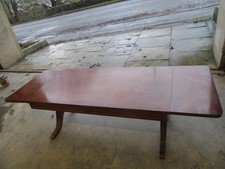 BURR WALNUT COFFEE TABLE, DROP