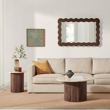 Penrose Round Walnut & Cream