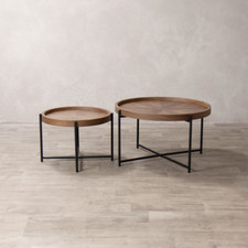 ROUND COFFEE TABLE SET OF TWO